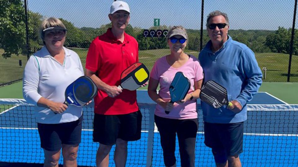 Members at the Elgin pickleball courts