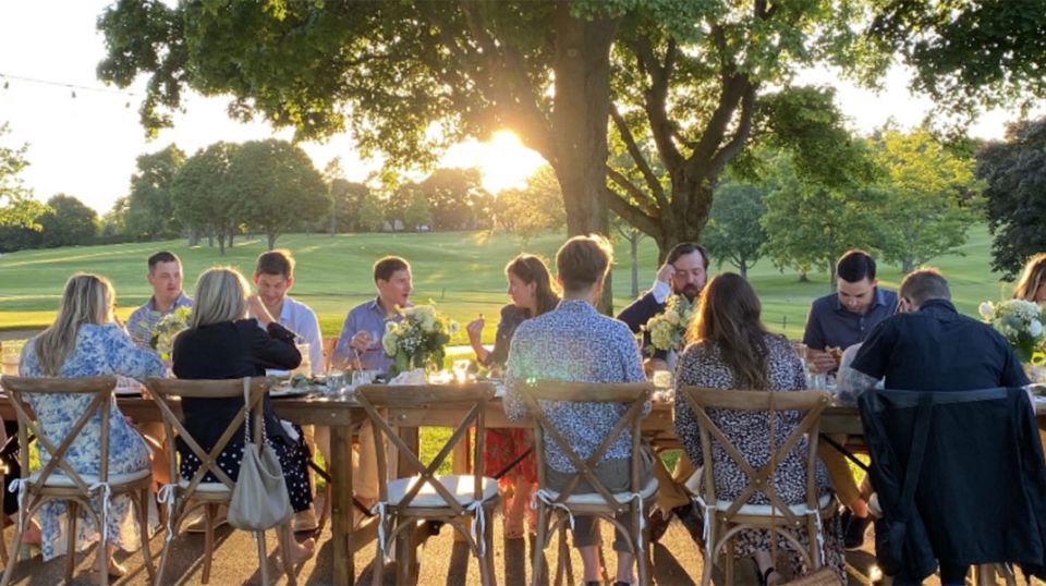 An outdoor celebration at Elgin Country Club