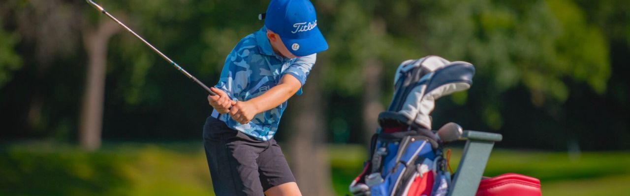 A junior golfer at Elgin Country Club